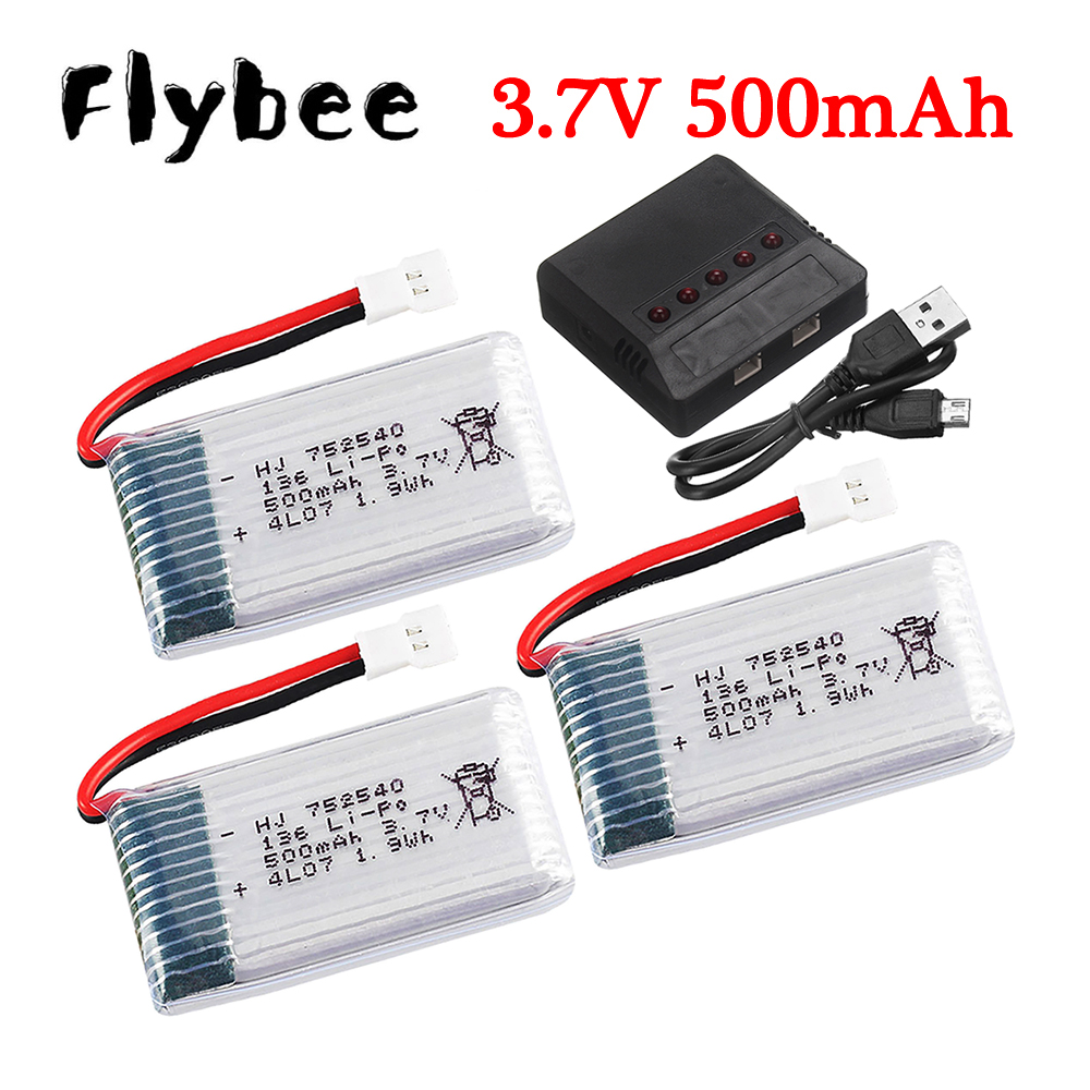 3.7V 500mAh 752540 Lipo Batter – обзор и цена Drone Charger