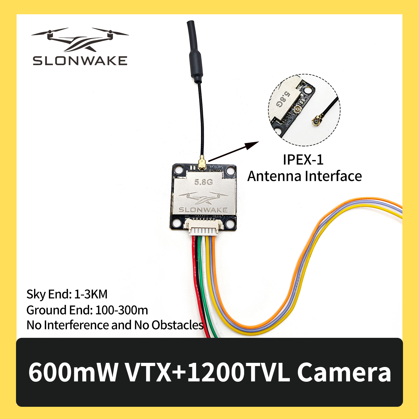 SLONWAKE 5.8G 600mW 7-24V FPV  – обзор и цена Drone Receiver