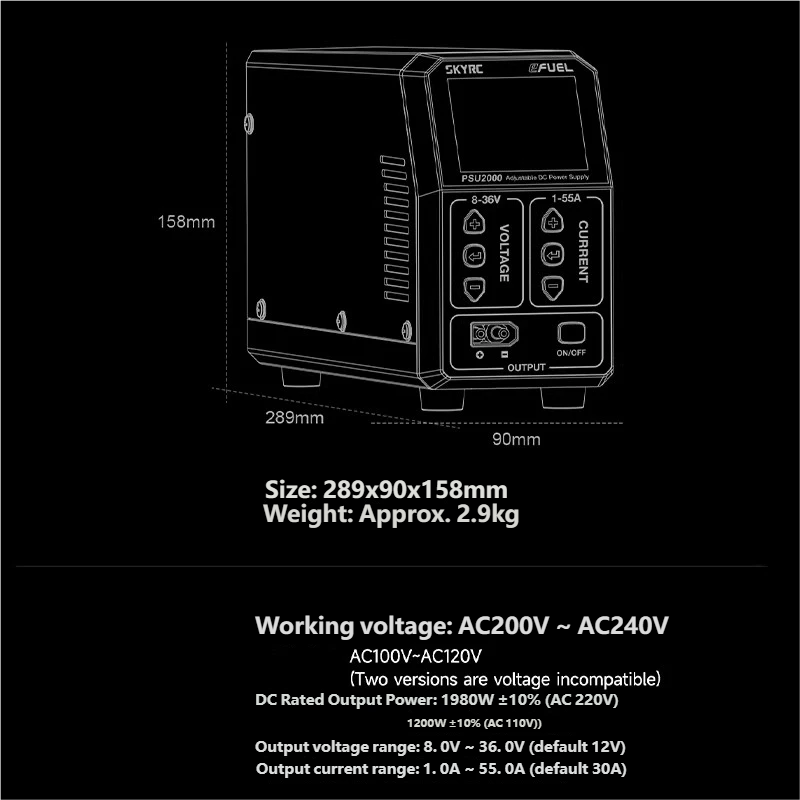 SKYRC PSU2000 1980W Adjustable – обзор и цена Drone Charger