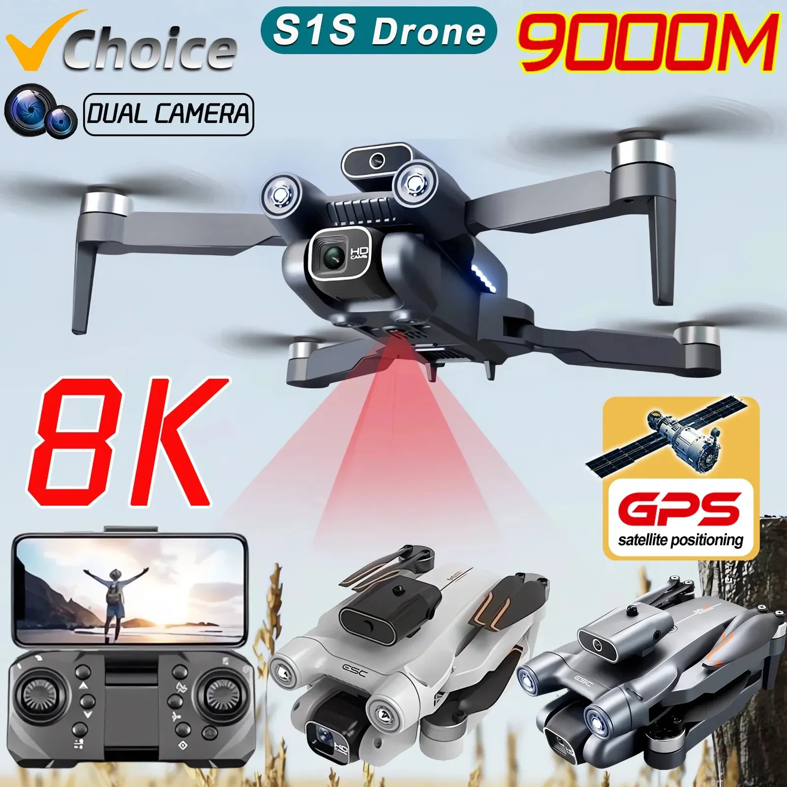 New S1S 5G GPS Drone Camera 8K – обзор и цена Drone Gps Mount