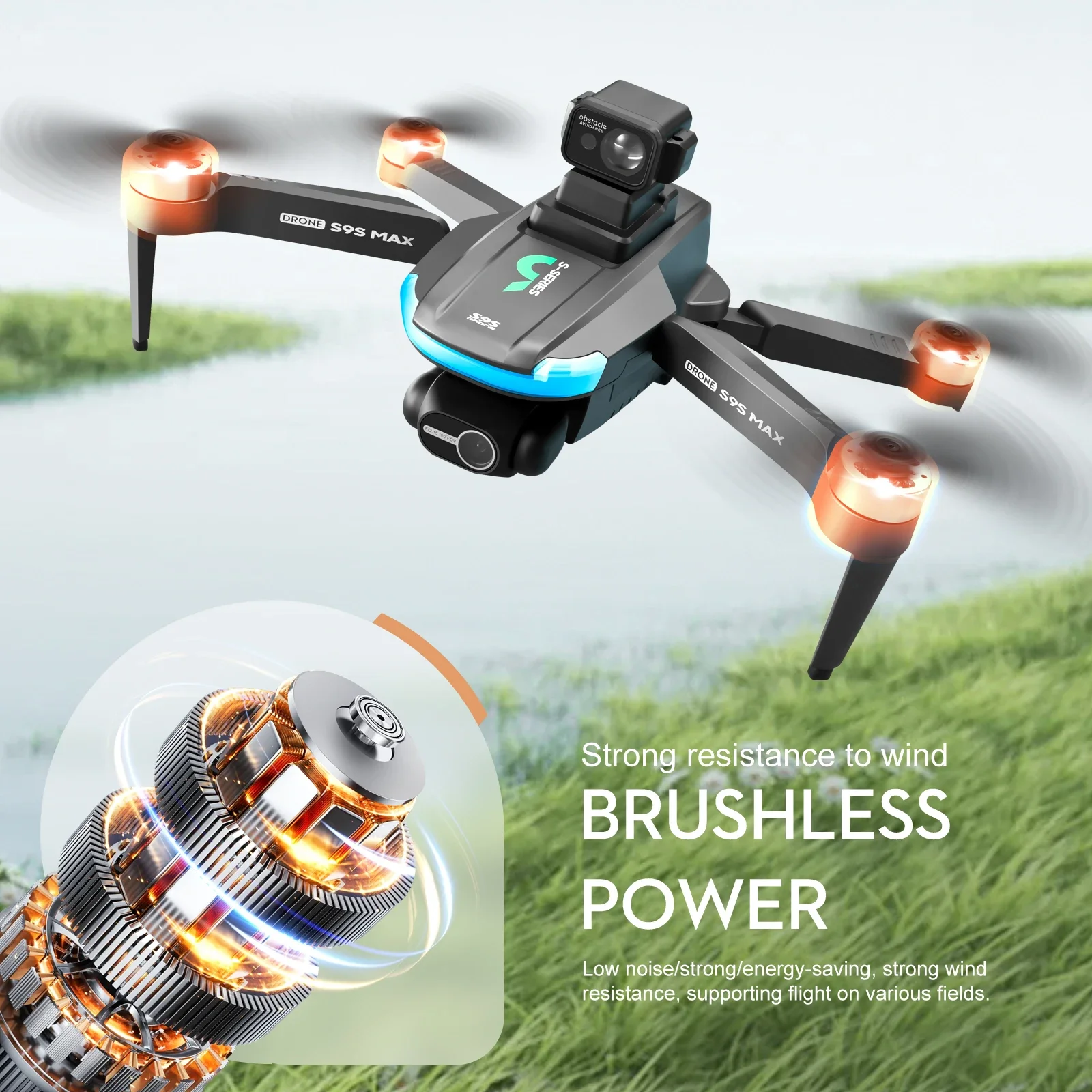 NEW S9S MAX MINI Drone 4K 2-Ax – обзор и цена Drone Gimbal