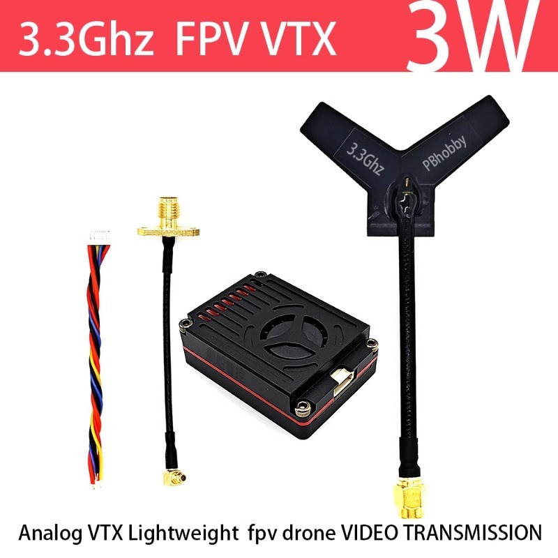 3.3GHz FPV VTX/VRX  3W Analog  – обзор и цена Drone Transmitter