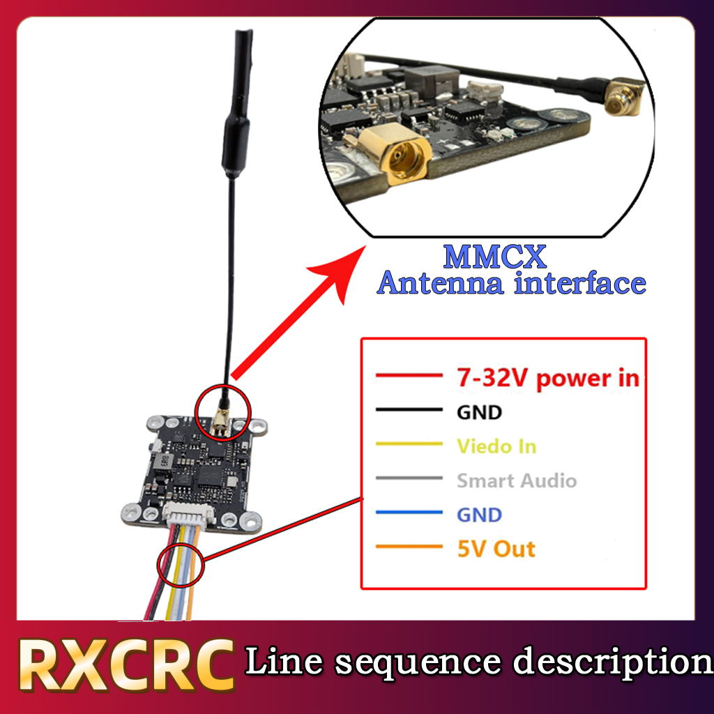 RXCRC 5.8G Module 48CH 1.6W VT – обзор и цена Drone Receiver