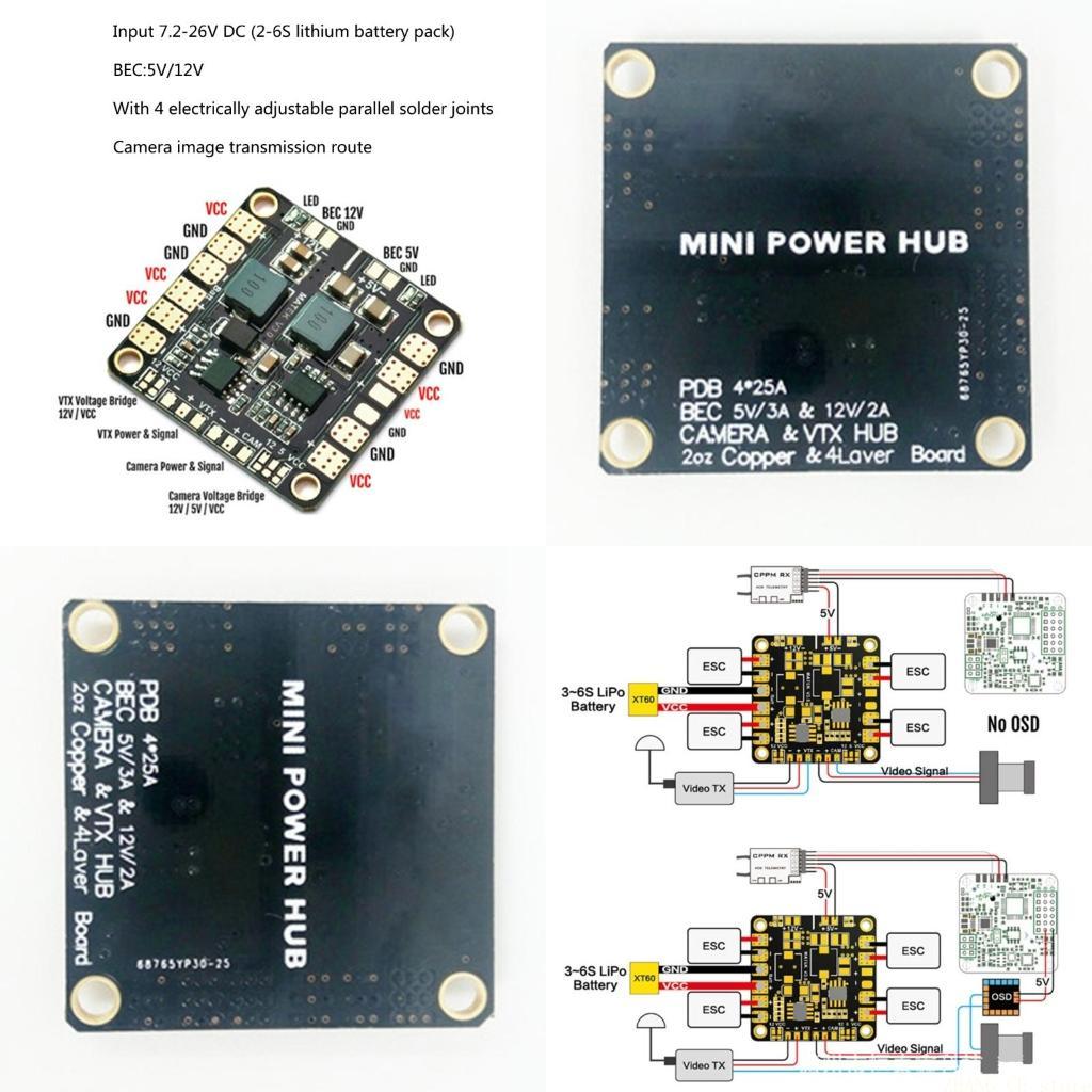 M5TD Matek Mini Power Hub Powe – обзор и цена Drone Power Distribution Board
