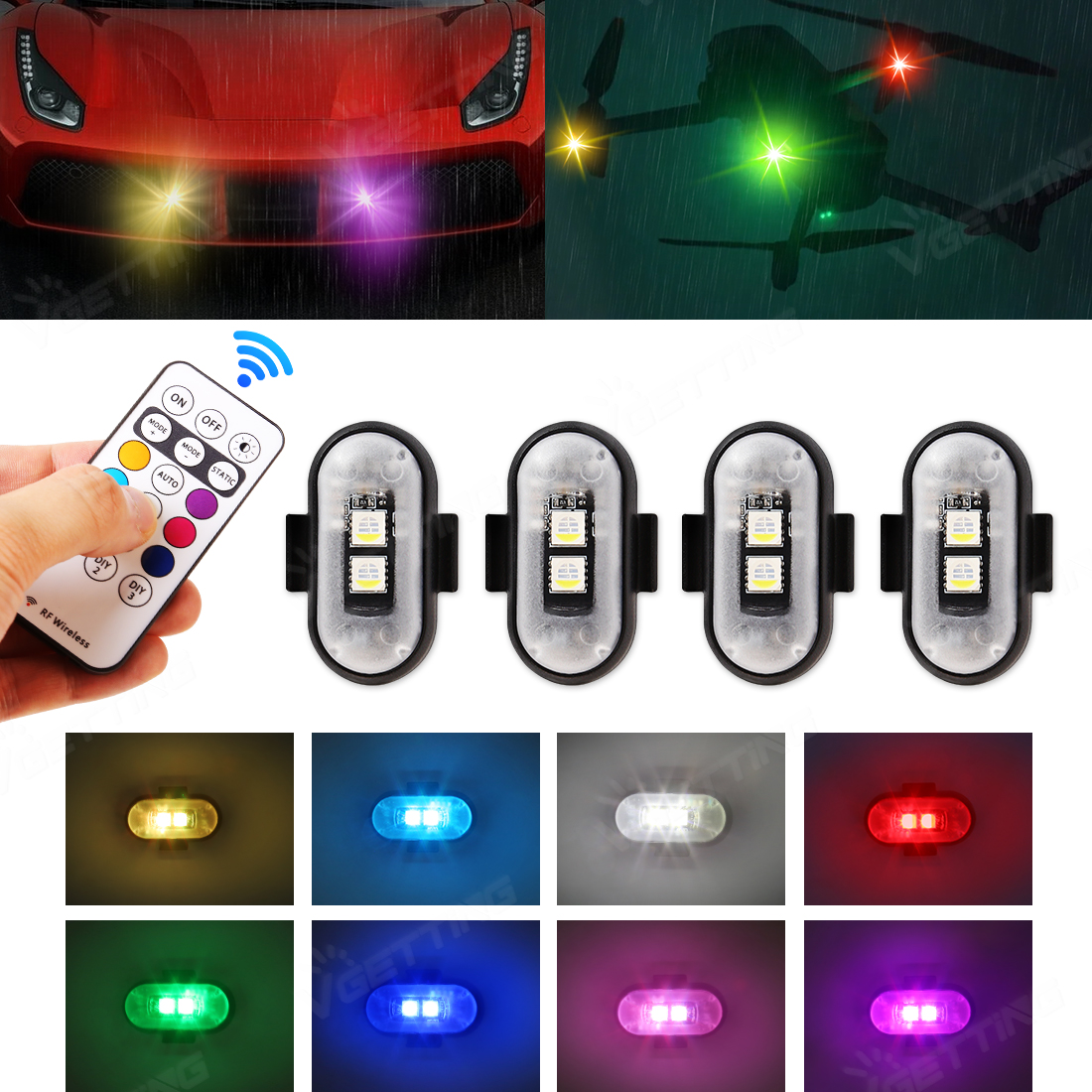 4Pcs Mini Drone Strobe Light 8 – обзор и цена Drone Led Light
